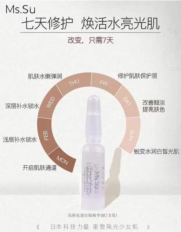 【礼品卡】蜜愫亮颜光透安瓶精华液1.5ml*7中国版